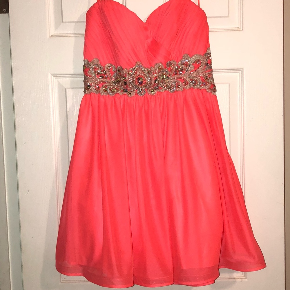 Coral prom dress